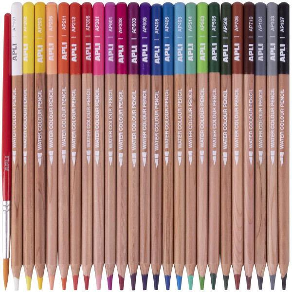 Pochette de 24 crayons de couleur aquarellable Apli