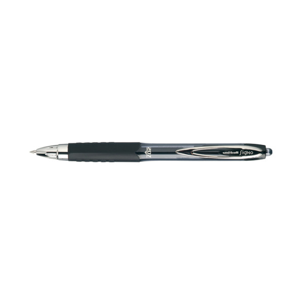 Stylo roller encre gel noir pointe moyenne 0.7 mm Uni-Ball Signo 207