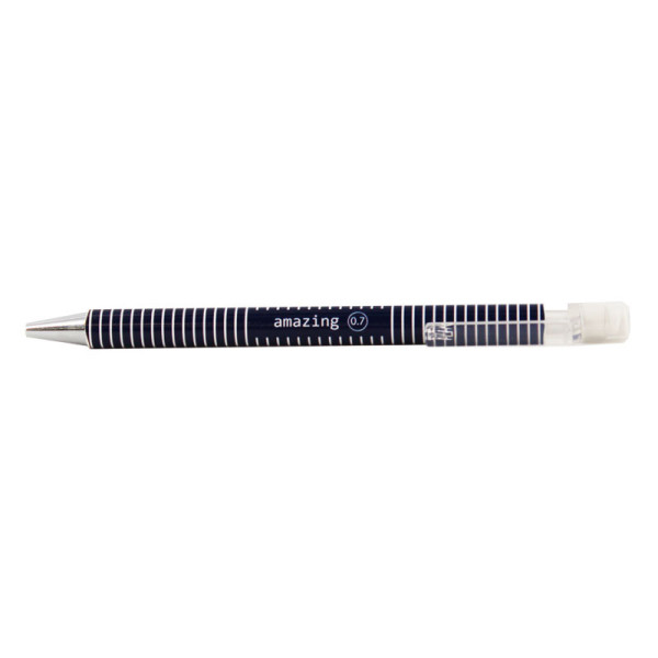 Stylo porte-mines 0.7 mm rayures couleur message Apli