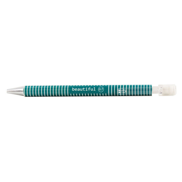 Stylo porte-mines 0.7 mm rayures couleur message Apli