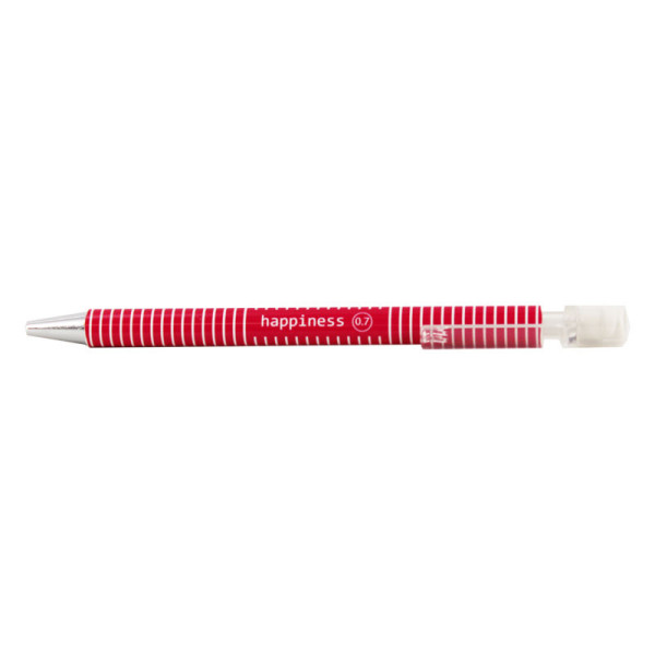 Stylo porte-mines 0.7 mm rayures couleur message Apli