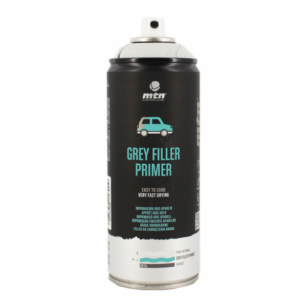 Bombe de peinture apprêt auto - gris auto - 400ml - MTN Pro