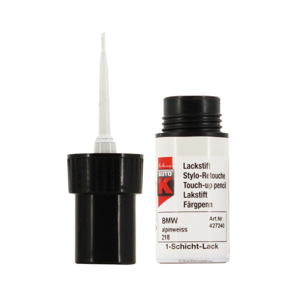 Stylo de retouche pour carrosserie - BMW - 218 Alpinweiss 2 - Auto K