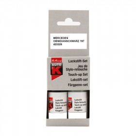 photo - Stylo de retouche et vernis pour carrosserie - Mercedes - 197 Obsidianschwarz - Auto K