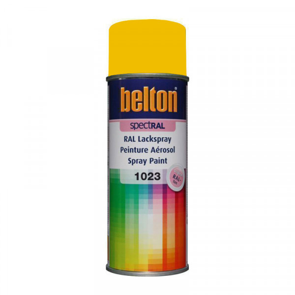 photo-bombe de peinture Belton Spectral RAL1023 Jaune signalisation 400ml