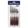 photo-Lot de 5 couteaux à peindre avec manche en bois - Qbix
