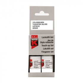 photo-Stylo de retouche et vernis pour carrosserie - Volkswagen - LB7W Tungsten Silver Metal