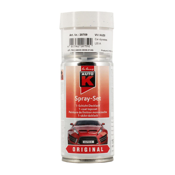 photo-Bombe de peinture pour carrosserie - Audi - Volkswagen - LB9A CandyWeiss - Auto K