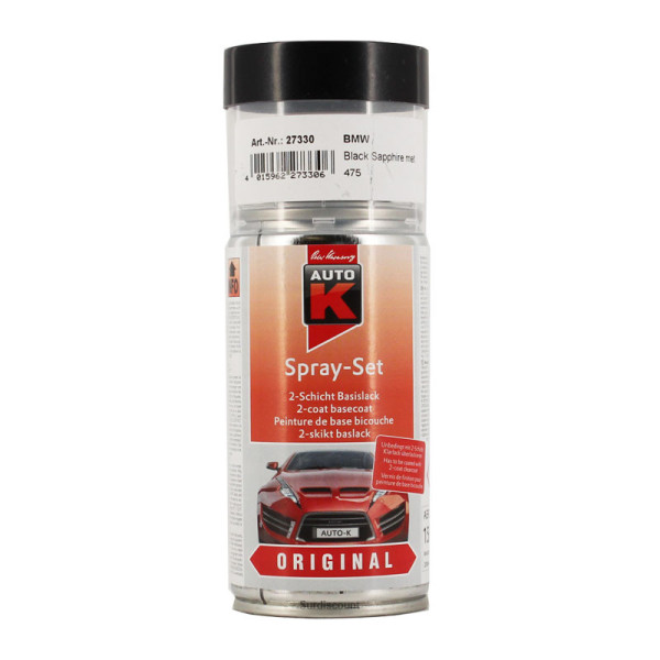 photo-Bombe de peinture pour carrosserie - BMW - 475 Black Saphir - Auto K