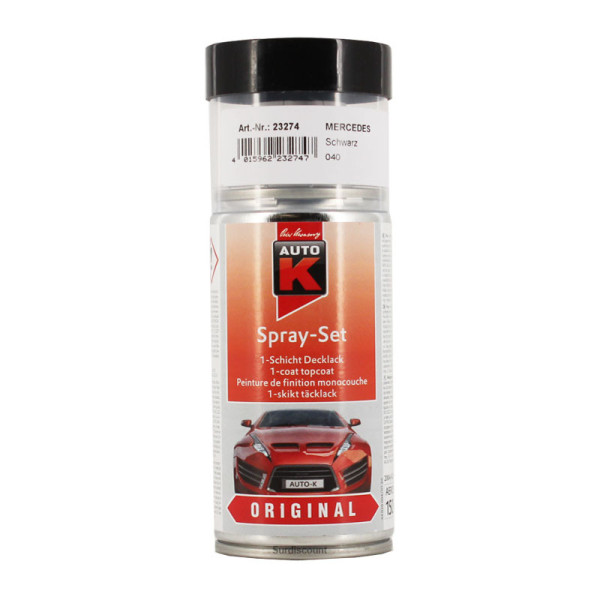 photo-Bombe de peinture pour carrosserie - Mercedes - 040 Schwarz Noir - Auto K