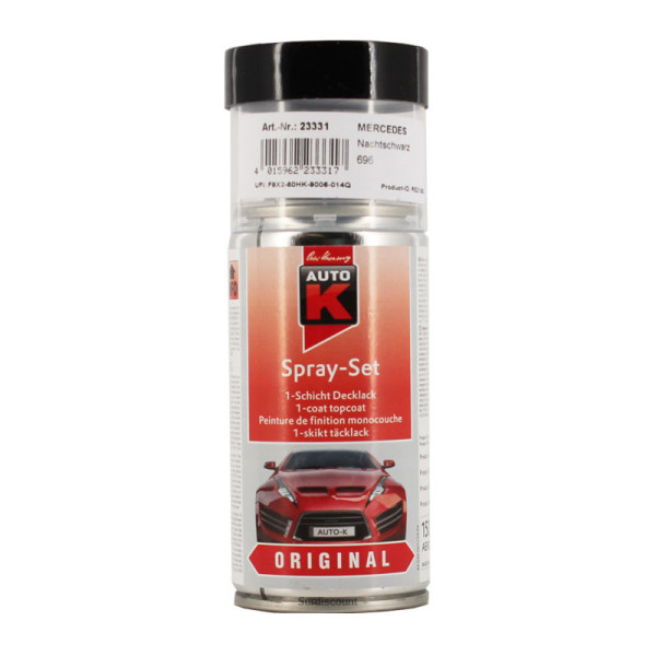 photo-Bombe de peinture pour carrosserie - Mercedes - 696 Nachtschwarz - Auto K
