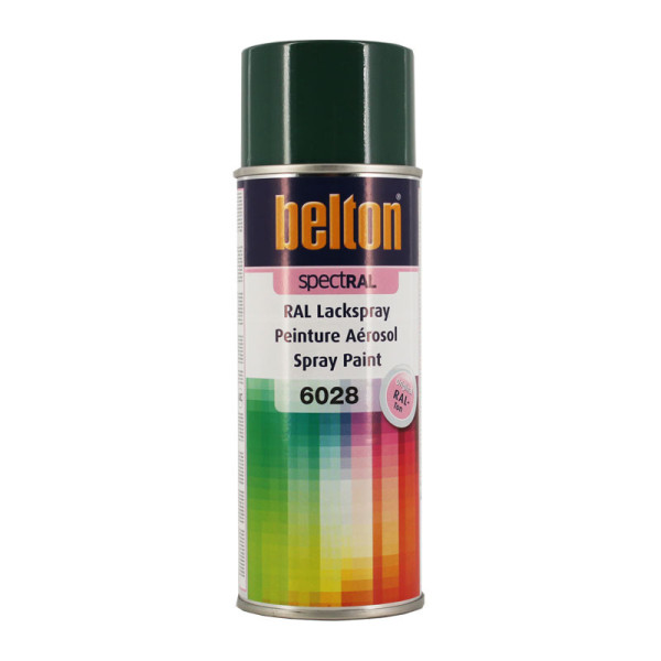 photo-Bombe de peinture Belton Spectral RAL6028 Vert Pin 400ml