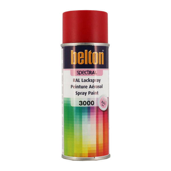Bombe de peinture Belton Spectral RAL3000 Rouge Feu Satiné 400ml