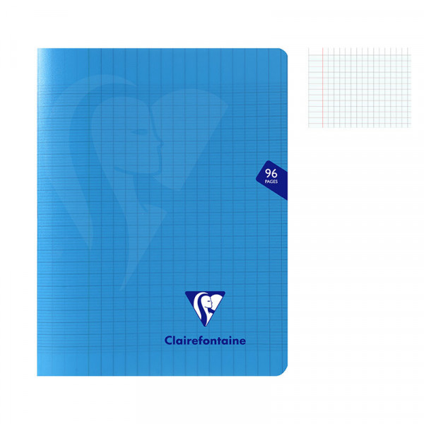 photo-Cahier - 17x22(cm) - Grands carreaux - 96 pages - couverture en polypro - sans spirale - Clairefontaine - Mimesys