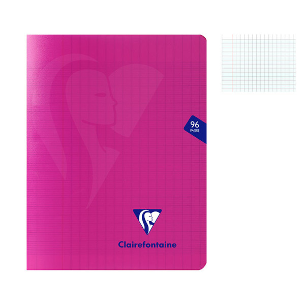 photo-Cahier - 17x22(cm) - Grands carreaux - 96 pages - couverture en polypro - sans spirale - Clairefontaine - Mimesys
