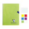 Lot de 6 cahiers - 17x22(cm) - Grands carreaux - 96 pages - couverture en polypro - sans spirale - Clairefontaine - Mimesys