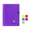 Lot de 6 cahiers - 17x22(cm) - Grands carreaux - 96 pages - couverture en polypro - sans spirale - Clairefontaine - Mimesys