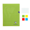 Lot de 4 cahiers - 24x32(cm) - Grands carreaux - 96 pages - couverture en polypro - sans spirale - Clairefontaine - Mimesys