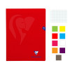 Lot de 9 cahiers - 24x32(cm) - Grands carreaux - 96 pages - couverture en polypro - sans spirale - Clairefontaine - Mimesys