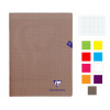 Lot de 9 cahiers - 24x32(cm) - Grands carreaux - 96 pages - couverture en polypro - sans spirale - Clairefontaine - Mimesys