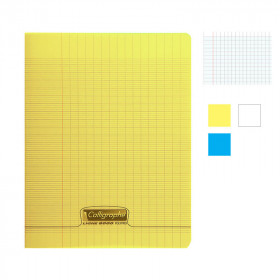photo-Lot de 3 cahiers - 24x32(cm) - Grands carreaux - 140 pages - couverture en polypro - sans spirale - Clairefontaine