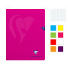 Lot de 8 cahiers - 24x32(cm) - Grands carreaux - 96 pages - couverture en polypro - sans spirale - Clairefontaine - Mimesys