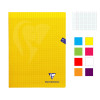 Lot de 8 cahiers - 24x32(cm) - Grands carreaux - 96 pages - couverture en polypro - sans spirale - Clairefontaine - Mimesys
