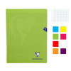Lot de 8 cahiers - 24x32(cm) - Grands carreaux - 96 pages - couverture en polypro - sans spirale - Clairefontaine - Mimesys