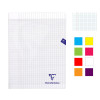 Lot de 8 cahiers - 24x32(cm) - Grands carreaux - 96 pages - couverture en polypro - sans spirale - Clairefontaine - Mimesys