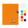 Lot de 8 cahiers - 24x32(cm) - Grands carreaux - 96 pages - couverture en polypro - sans spirale - Clairefontaine - Mimesys