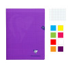 Lot de 8 cahiers - 24x32(cm) - Grands carreaux - 96 pages - couverture en polypro - sans spirale - Clairefontaine - Mimesys
