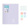 Lot de 5 cahiers - 24x32(cm) - Grands carreaux - 96 pages - couverture en polypro - sans spirale - Clairefontaine - Koverbook