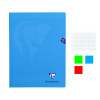 Lot de 3 cahiers - 24x32(cm) - Grands carreaux - 48 pages - couverture en polypro - sans spirale - Clairefontaine - Mimesys