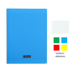 Cahier - 24x32(cm) - Grands carreaux - 96 pages - couverture en polypro - sans spirale - Clairefontaine