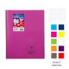 Cahier - 24x32(cm) - Petits carreaux - 160 pages - couverture en polypro - à spirale - Clairefontaine - Koverbook