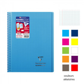photo-Cahier - 24x32(cm) - Grands carreaux - 160 pages - couverture en polypro - à spirale - Clairefontaine - Koverbook