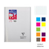 Cahier - 24x32(cm) - Grands carreaux - 160 pages - couverture en polypro - à spirale - Clairefontaine - Koverbook