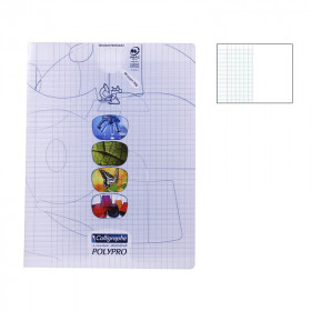 photo-Cahier de travaux pratiques - 24x32(cm) - 96 pages - couverture en polypro - sans spirale - Clairefontaine - Calligraphe