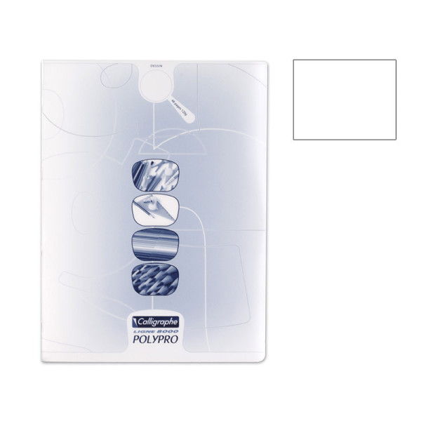 photo-Cahier de dessin - 24x32(cm) - 48 pages - couverture en polypro - sans spirale - Clairefontaine - Calligraphe
