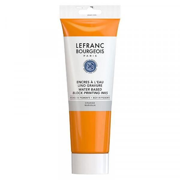 Encre à l'eau en tube orange 250ml - Lefranc Bourgeois | Artmania