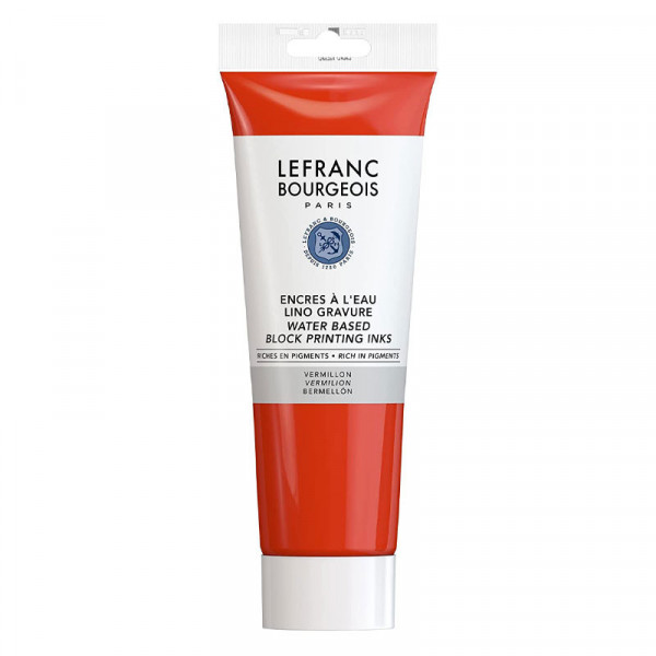 Encre à l'eau en tube vermillon 250ml - Lefranc Bourgeois | Artmania
