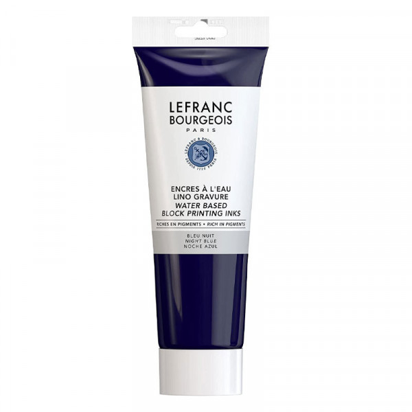 Encre à l'eau en tube bleu nuit 250ml - Lefranc Bourgeois | Artmania