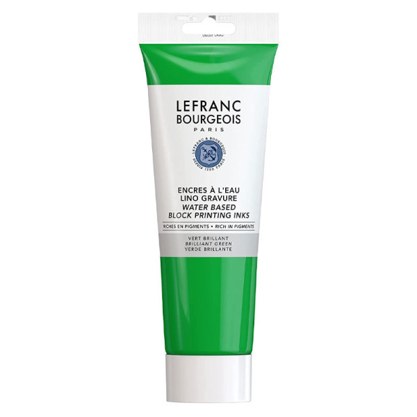 Encre à l'eau en tube vert brillant 250ml - Lefranc Bourgeois | Artmania