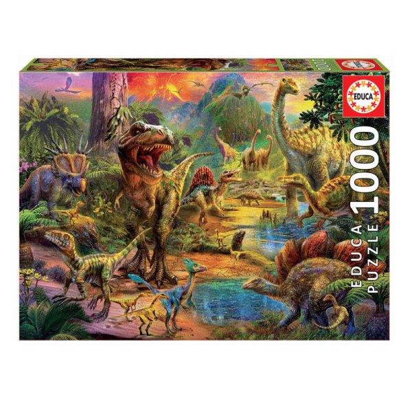 Puzzle Terre de dinosaures 1 000 pièces - Educa | Artmania