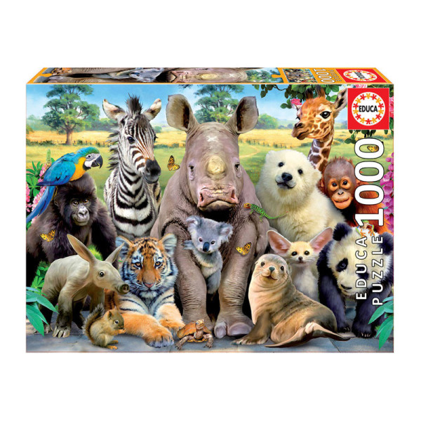 Puzzle Photo de classe animaux 1 000 pièces - Educa | Artmania