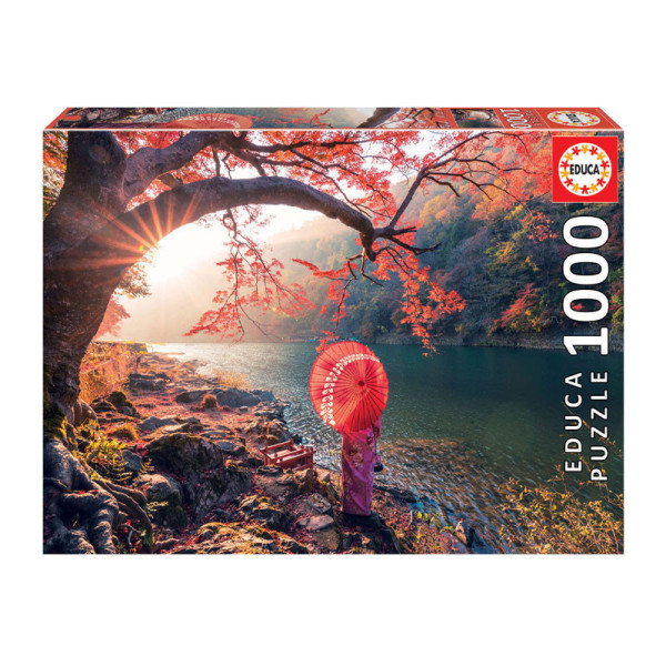 Puzzle Lever de soleil sur le fleuve Katsura au Japon 1 000 pièces - Educa - Artmania