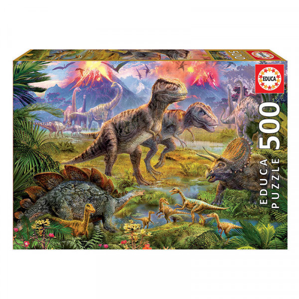 Puzzle Rencontre entre dinosaures 500 pièces - Educa | Artmania