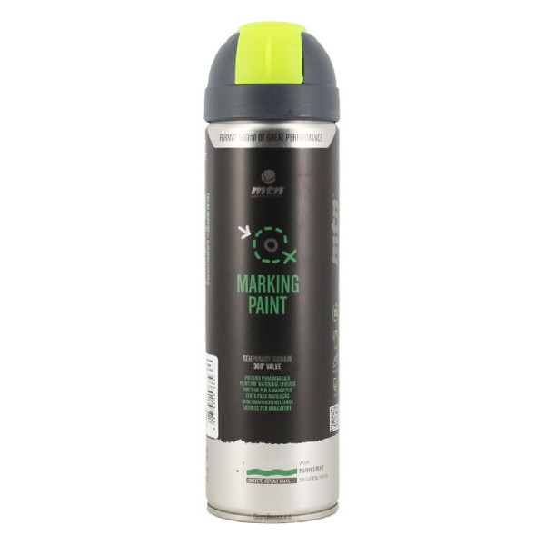 photo-Bombe de peinture de marquage au sol signalisation - Jaune - MTN Pro - 500ml