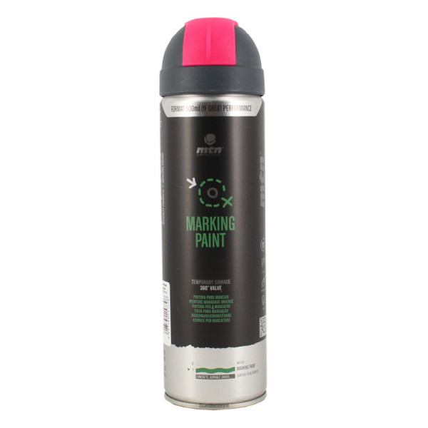 photo-Bombe de peinture de marquage au sol signalisation - Rose - MTN Pro - 500ml