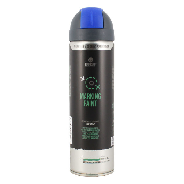 photo-Bombe de peinture de marquage au sol signalisation - Bleu - MTN Pro - 500ml